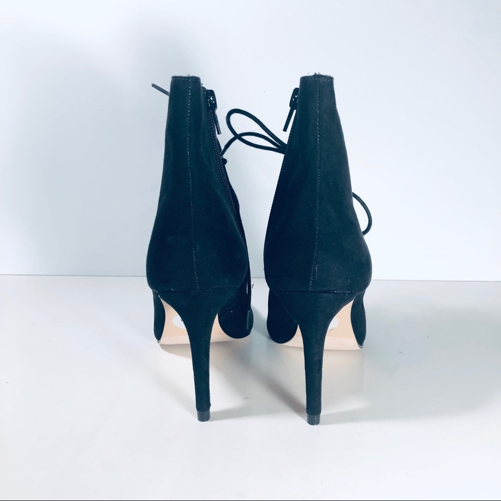 NWOT Black Suede Heels Pointed Toe - Picture 8 of 8